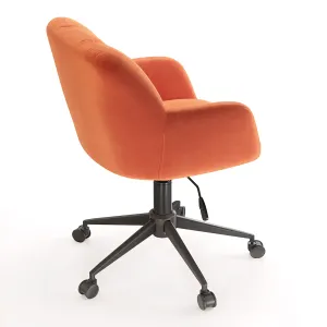 Office chair Elnor Velvet Orange