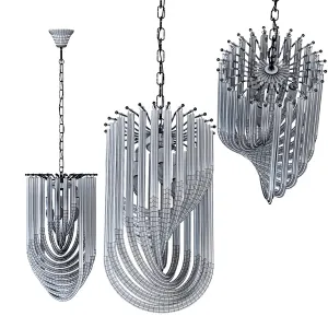 Chandelier Retro Frozen Glass