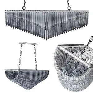 Chandelier Retro Frozen Glass Chandelier