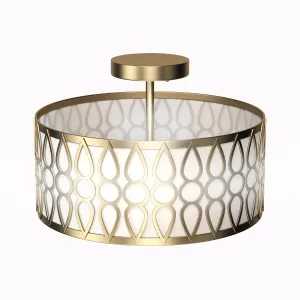 Aaru Fabric Semi Flush Mount MK