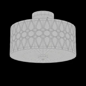 Aaru Fabric Semi Flush Mount MK