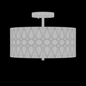 Aaru Fabric Semi Flush Mount MK
