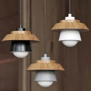 NORDIC WOOD HANGING PENDANT CEILING LIGHT