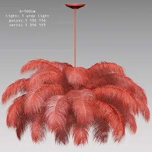 Ostrich Feather Chandelier