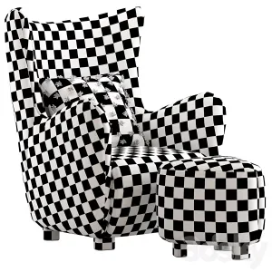 CB Bozzi Lounge Chair Ottoman