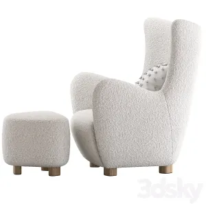 CB Bozzi Lounge Chair Ottoman