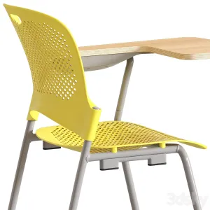 Herman Miller Caper Stacking Chair With Table