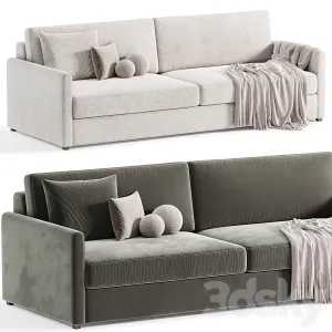MALEA COGNAC BROWN VELVET SOFA