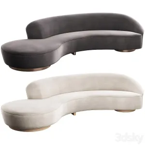 Serpentine Sofa With Arm by Vladimir Kagan