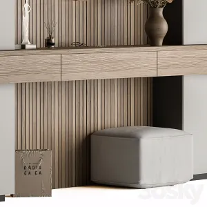 Hallway Wardrobe White Wood Entrance