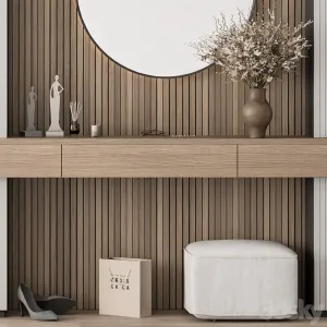 Hallway White And Wood Entrance
