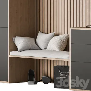 Hallway Wood Black Set