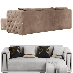 Modern Corner Beige Sectional Sofa
