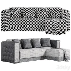 Modern Corner Beige Sectional Sofa