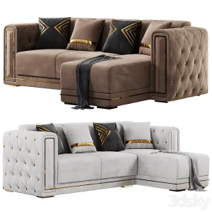Modern Corner Beige Sectional Sofa