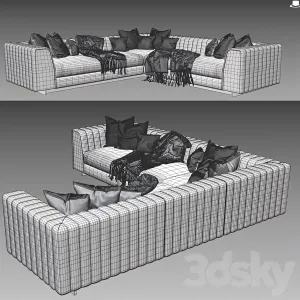 Modern Velvet Sofa Channel