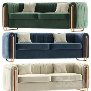 Modern Velvet Sofa Channel