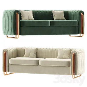 Modern Velvet Sofa Channel