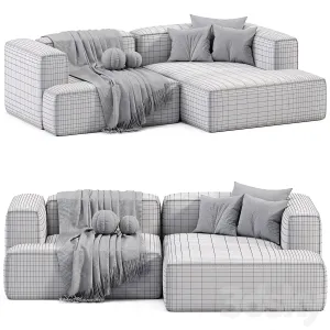Narozna Sofa Modulowa ze Sztruksu Lennon