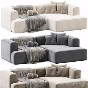 Narozna Sofa Modulowa ze Sztruksu Lennon