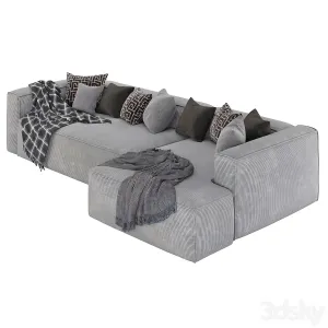 Seater Blok Sofa With Right Chaise Longue