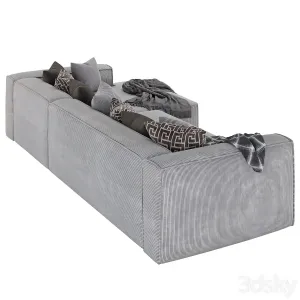 Seater Blok Sofa With Right Chaise Longue