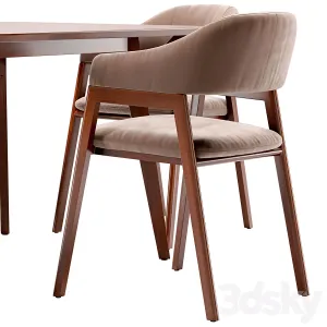 Angel Cerda Dining Chair Terong Table