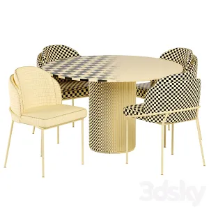 Angelo Chairs with Palais Royal Dining Table