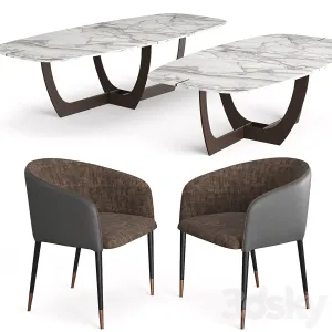 Baxter Romeo Table Sunpan Asher Chair