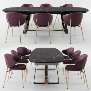 Calligaris Sunshine Tavalo Table Holly Chair