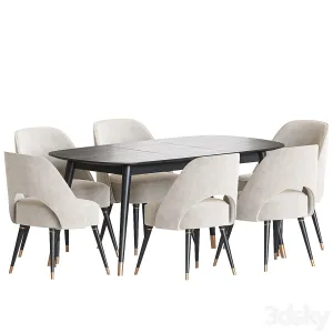 Collins Chair Clover Table Dining Set
