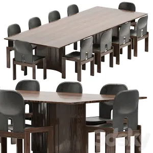 Crevasse Table Tobia Scarpa Chair