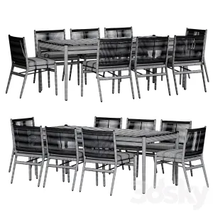 Four Hands Rosen Outdoor Dining Table Set
