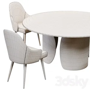 Ludwig Chair Table Petalo Round by Reflex