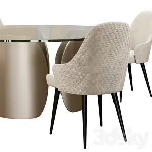 Ludwig Chair Table Petalo Round by Reflex