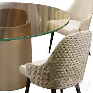 Ludwig Chair Table Petalo Round by Reflex