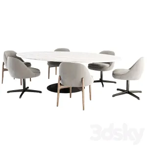 Olivier Dining Table Sendai Chair