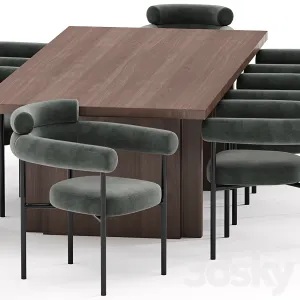 Portia Safari Dining Table Chair