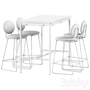 Tommaryd Wooden Table by Ikea Gemma Bar Chair