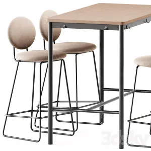 Tommaryd Wooden Table by Ikea Gemma Bar Chair