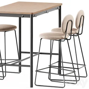 Tommaryd Wooden Table by Ikea Gemma Bar Chair
