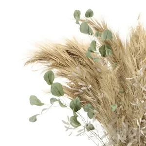 Dry plants dried plantset pampas with concrete vase