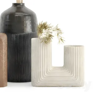 Dry plants dried plantset pampas with concrete vase
