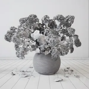 Petals flower vase golden