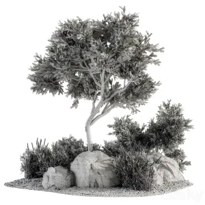 Garden tree bush garden set