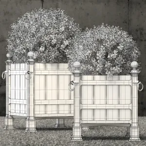 Restoration hardware versailles wood panel planters