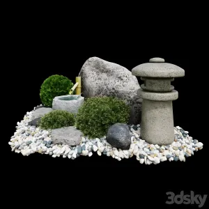 Rock garden tsukubai