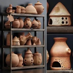 Dishes clay n