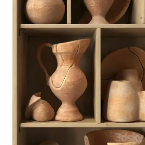 Dishes old clay splinter decor n
