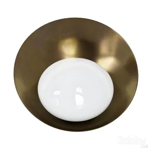 Brass wall lights concha by gallery l